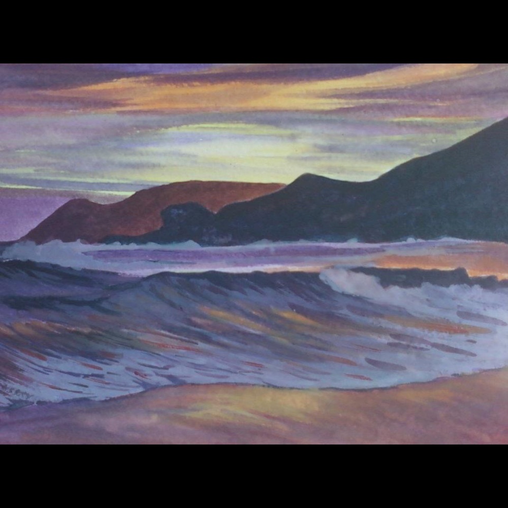 Water color beach art